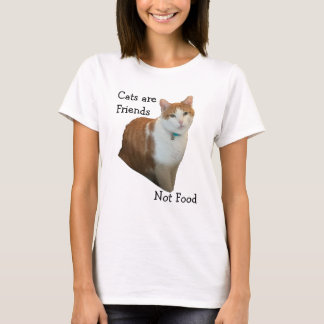 Camiseta Gatos são Amigos - Não Comida