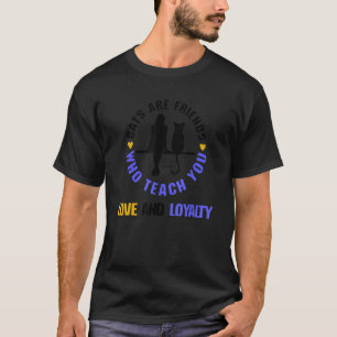 Camiseta Gatos São Amigos Que Te Ensinam Amor E Lealdade C