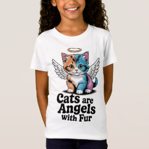 Camiseta Gatos são anjos com pelo