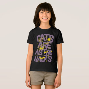 Camiseta Gatos São Astronautas Gato Espacial Fofo