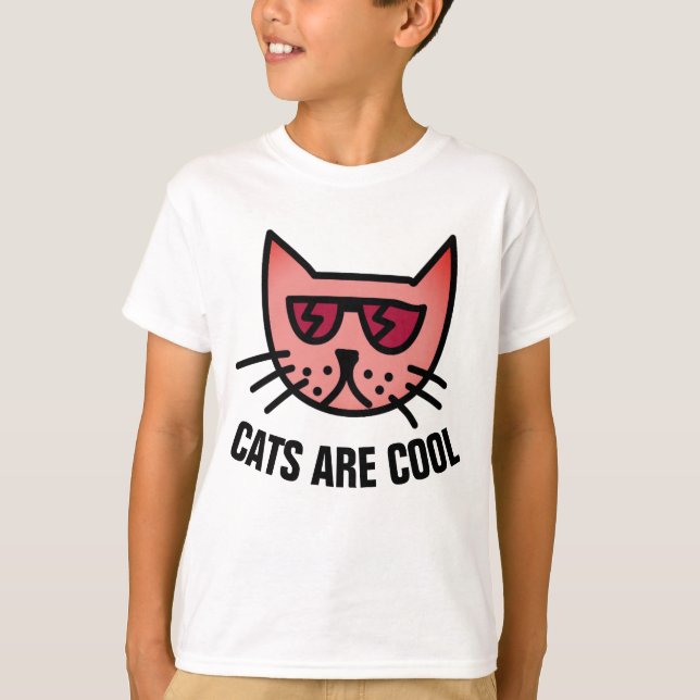 Camiseta GATOS SÃO LEGAL, Engraçados Crianças Bonitas, T-sh (Frente)