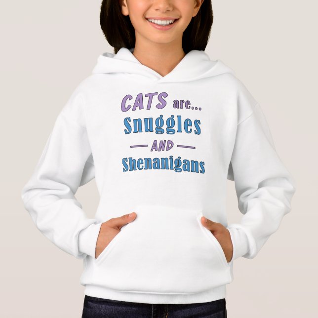 Camiseta Gatos são mascotes e Shenanigans (Frente)