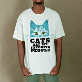 Camiseta Gatos São Minha Gente Favorita Legal Mal-Humorada 