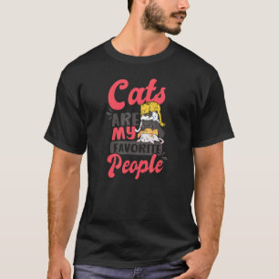 Camiseta Gatos São Pessoas Favoritas Mãe Louca de Gato