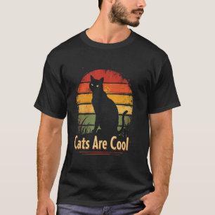 Camiseta Gatos São Silhueta de Gato Legal Retro