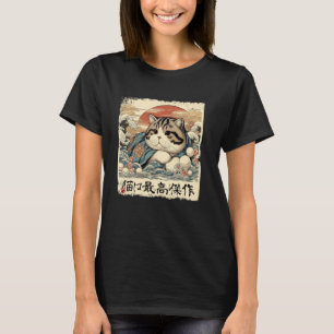 Camiseta Gatos São Supremos na Arte Japonesa Vintage Japão 