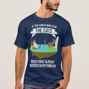 Camiseta Gatos Se A Terra Estivesse Plana