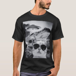 Camiseta Gatos selfie com presentes engraçados de gatos OVN