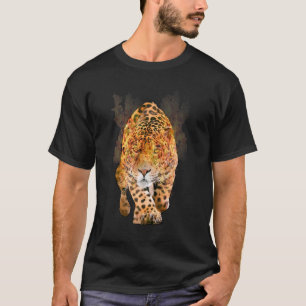 Camiseta Gatos Selvagens Predadores Animais Gatos Jaguar