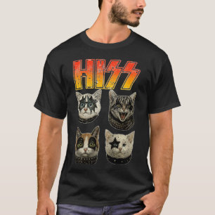 Camiseta Gatos Silvam Kittens Gato Balançando Música Amante
