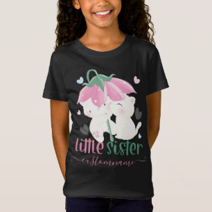 Camiseta Gatos sob guarda-chuva de flores personalizado Irm