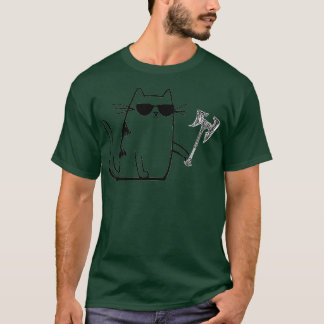 Camiseta Gatos sonham machado de caça ao homem