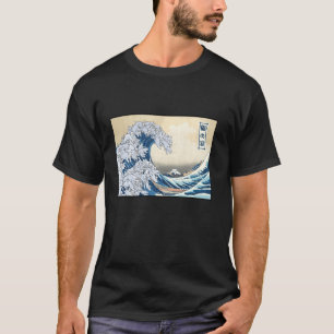 Camiseta Gatos Surfando a Grande Onda Japonesa de Kanagawa