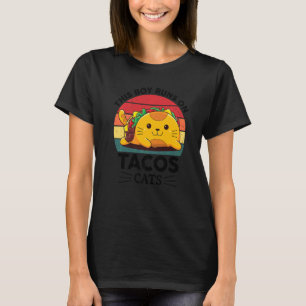 Camiseta Gatos Taco Mexicano TacoCats para Meninos Cinco De