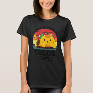 Camiseta Gatos Taco Mexicano TacoCats para Meninos Crianças