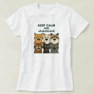 Camiseta Gatos tagarelando, chilreando, ekekek