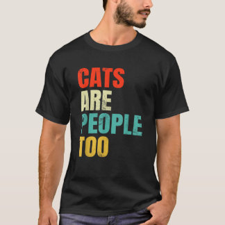 Camiseta Gatos também são Pessoas Gato Retro Resgate Animal