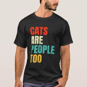 Camiseta Gatos Também São Pessoas Gato Retro Resgate De Ani