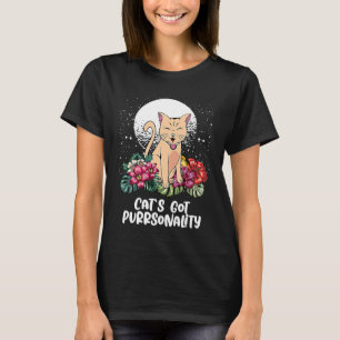 Camiseta Gatos Têm Personalidade Gatos Ditos Citações Gatin