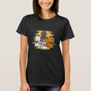 Camiseta Gatos Tocando Violino Instrumento Musical Violino