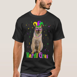 Camiseta Gatos Tonkineses Cujos Carnavais Mardi Gras