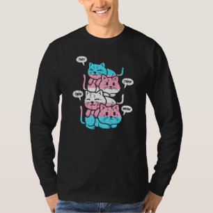 Camiseta Gatos Transgênero Bandeira Lgbbbb Eles Meam Ca
