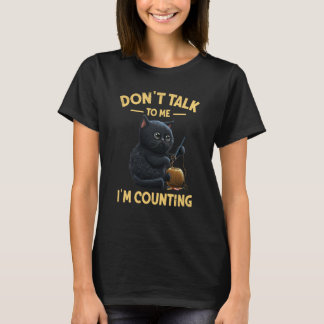 Camiseta Gatos Tricô Não Fale Comigo Estou Contando Tricô