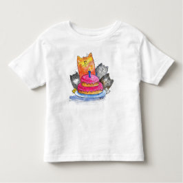 Camiseta Gatos Whimsso com Bolo de Aniversário
