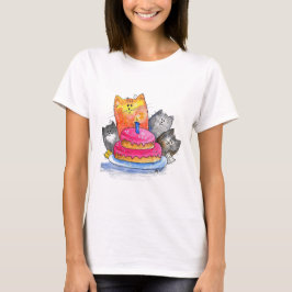 Camiseta Gatos Whimsso com Bolo de Aniversário