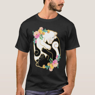 Camiseta Gatos Yin e Yang Chineses Fofos e Adoráveis  Gato
