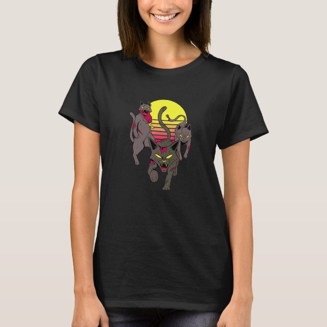 Camiseta Gatos Zumbis Irritados (Frente)