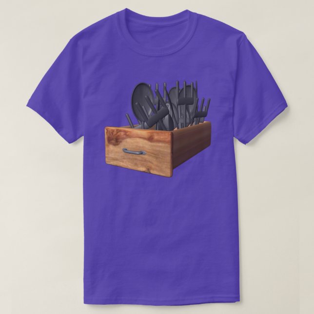 Camiseta Gaveta de Talheres (Frente do Design)