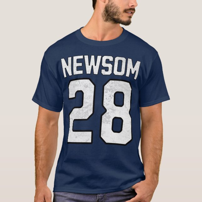 Camiseta Gavin Newsom 2028 Para Presidente N.º 28 (Frente)