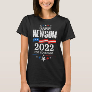 Camiseta Gavin Newsom California Governador Election 2022 D