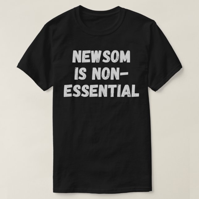Camiseta Gavin Newsom Não É Engraçado Lembrar Gavin Newsom (Frente do Design)