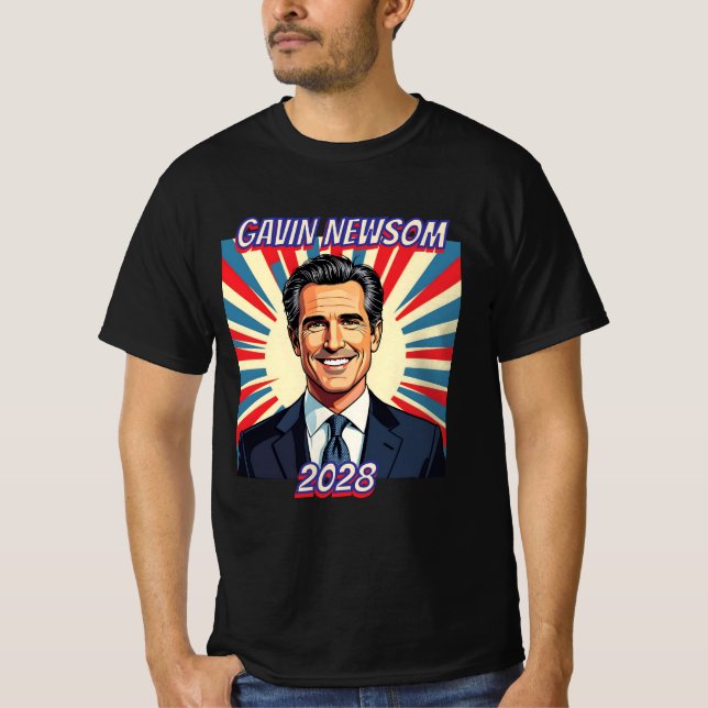 Camiseta Gavin Newsom para Presidente 2028 | (Frente)