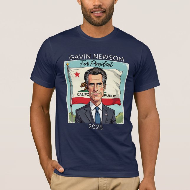 Camiseta Gavin Newsom para Presidente 2028 (Frente)