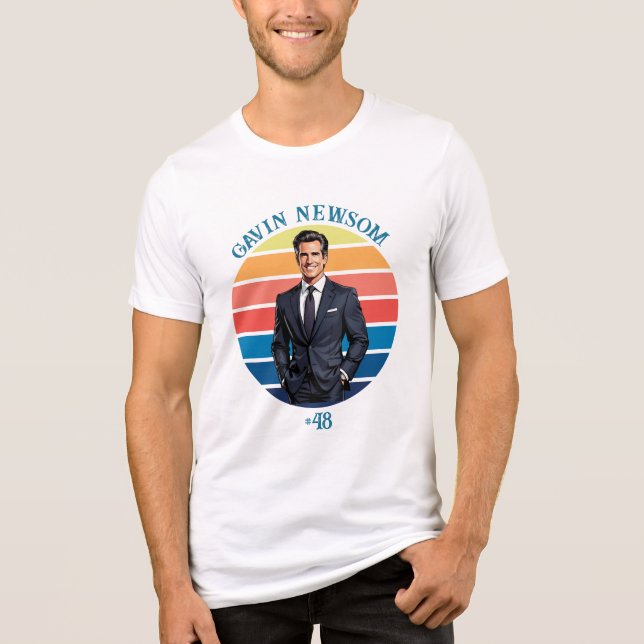 Camiseta Gavin Newsom | Vintage #48 (Frente)