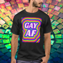 Camiseta Gay AF arco-íris