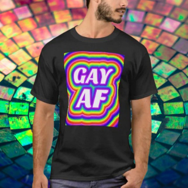 Camiseta Gay AF arco-íris (Criador carregado)