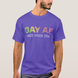 Camiseta Gay AF do brilho do arco-íris