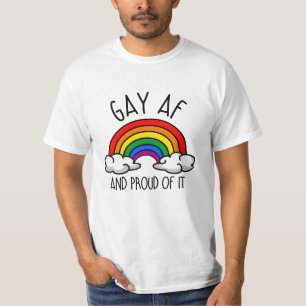 Camiseta GAY AF e orgulho dele