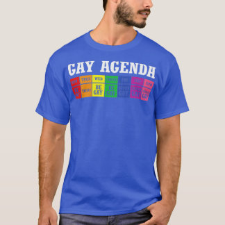 CAMISETA GAY AGENDA LGBT RAINBOW DAY PLANNER FUNNY