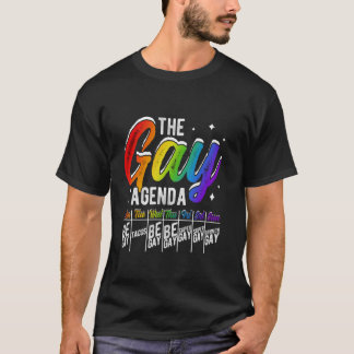 CAMISETA GAY AGENDA MON BE GAY TUE TACOS WED BE GAY