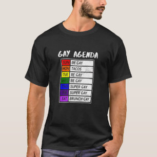 Camiseta Gay Agenda Pride Mês Orgulho gay de Sinalizador Lg