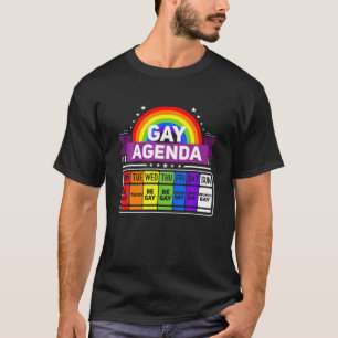 Camiseta Gay Agenda Semanal Orgulho LGBT Engraçado