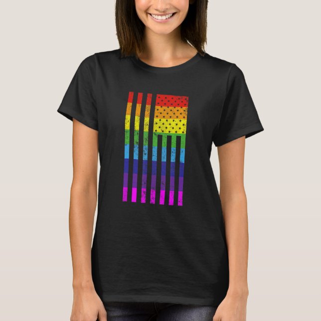 Camiseta Gay and Lesbian LGBT Equality Pride Flag (Frente)