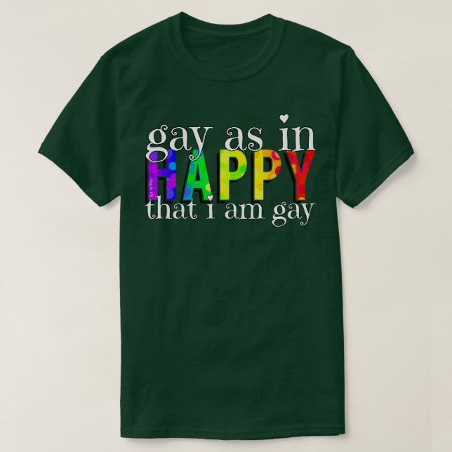 Camiseta Gay As in Happy (Frente do Design)