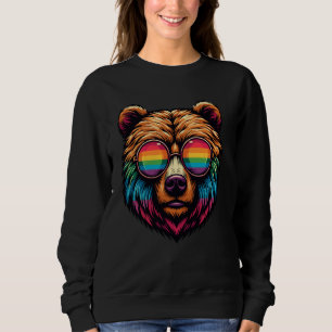 Camiseta Gay Bear LGBTQ Arco-Íris Óculos-solares Pai Sinali