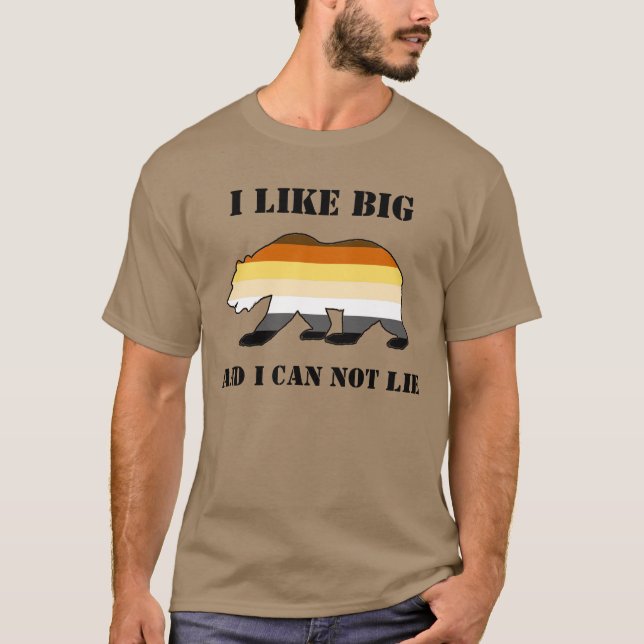 Camiseta Gay Bear Orgulho Eu gosto de ursos grandes e não c (Frente)